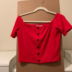 Red crop top